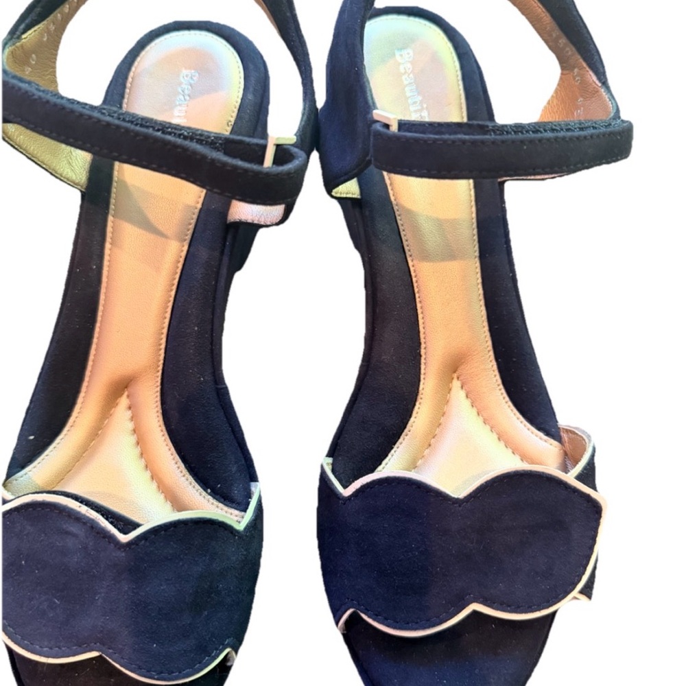 Women’s Navy Suede Strap Sandals